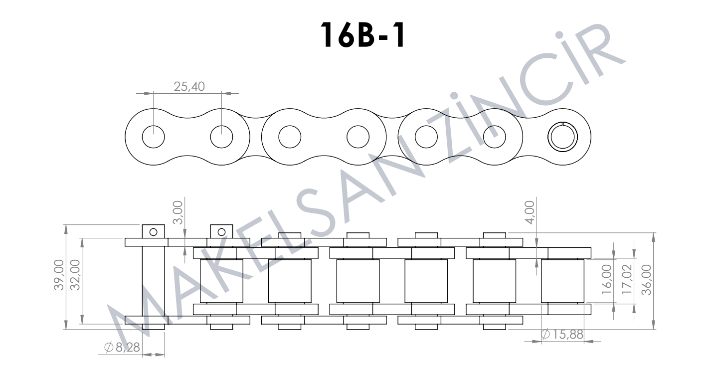 16b-1 chain dimension